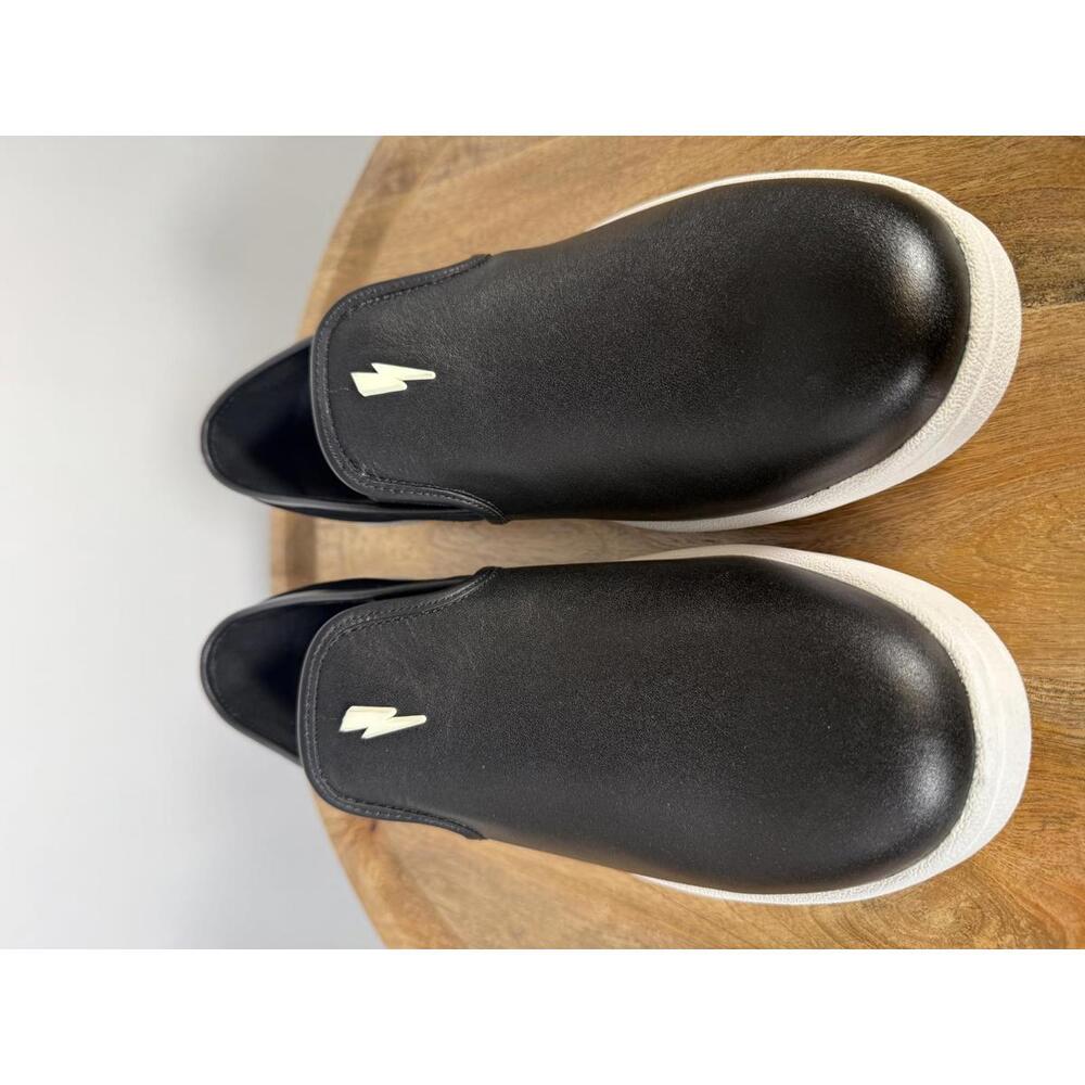Neil Barrett Black Leather Slip-On Sneakers Unisex EU 38 NWB - Picture 2 of 11